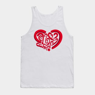 Who is in my heart?  Red color Tank Top